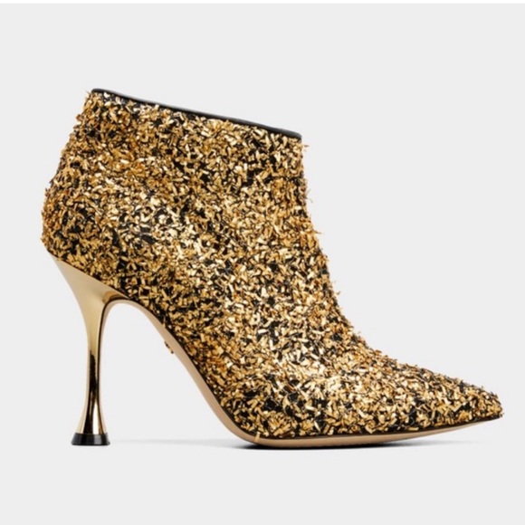 Manolo blahnik limited edition anniversary boot sz 40 gold 100% authentic - Picture 1 of 8